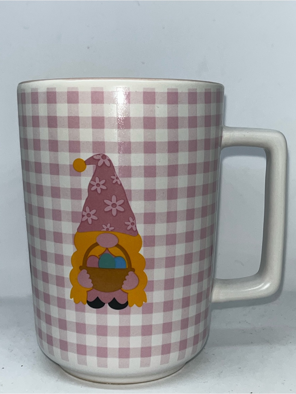 Market Finds Pink Gnome Easter Ceramic Mug -